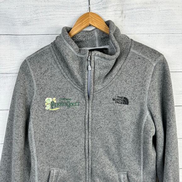 The North Face Womens size Medium Sweater Fleece Zip Up Jacket Gray nf0a3lh8 - Picture 3 of 11
